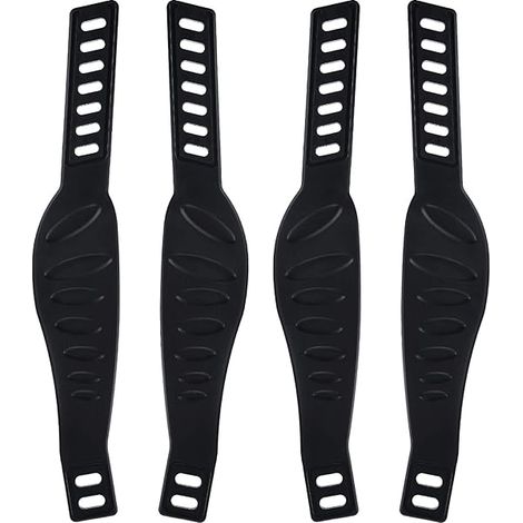 Pedal Straps - Rubber Adjustable Bike Pedal Straps for Stationary Exercise Bikes - Home Gym Use - 2 Pairs (1/5)