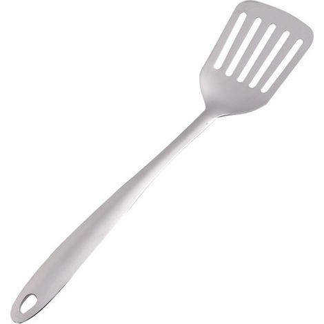 Spatule de cuisine ajourée en acier inoxydable, spatule métallique résistante et facile à nettoyer, adaptée aux poêles antiadhésives, barbecue et lave-vaisselle (1/5)