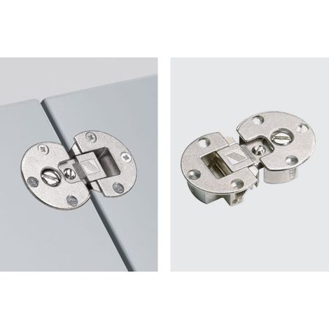 Charnière pour meuble Markant 11 – 2pcs nickelé – Montage séparé pour abattant – Dimensions 38x66x12mm – Compatible jeux d'abattant 16-20 (1/5)