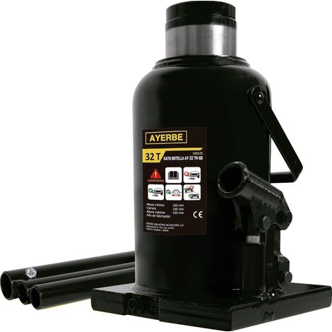 Gato hidráulico de botella 32 toneladas altura 260-420 mm portátil robusto (1/2)