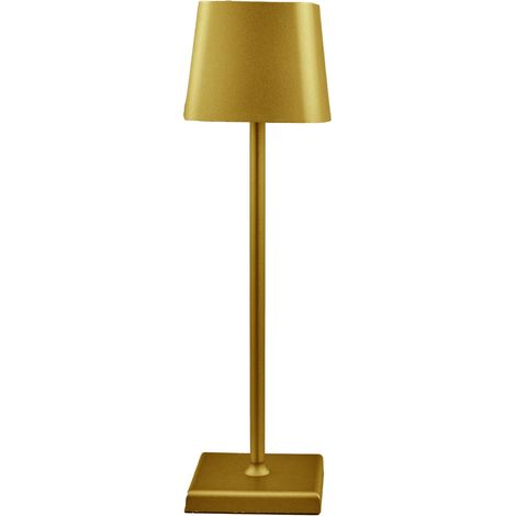L'Arcolaio Lampada Touch Square Pro H 38 Cm 10 x 10 Cm Oro