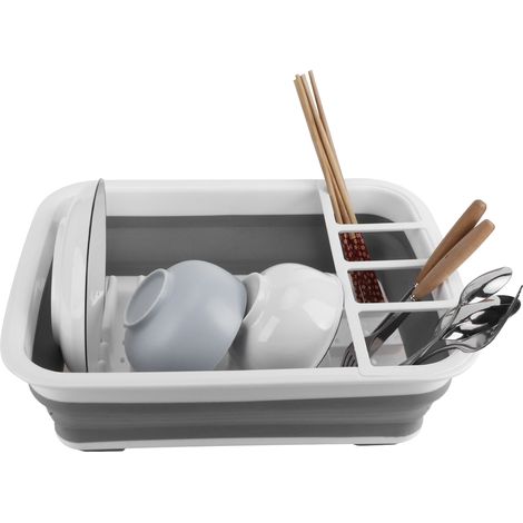 Égouttoir pliable, rangement pour vaisselle, égouttoir à bols pliable, égouttoir à couverts, égouttoir à tasses, panier d'égouttage télescopique pliable (1/5)