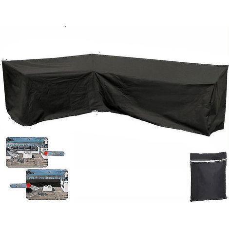 Housse de canapé d'angle en L imperméable et anti-poussière, 198 x 269 x 89 cm (78 x 106 x 35 pouces). (1/3)