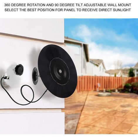 Kit pannello solare monocristallino Toivize da 4W con caricabatterie da parete regolabile a 360°, telecamera di sorveglianza esterna e cavo da 3 m. (1/5)