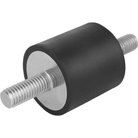 KIPP Gummipuffer Typ A Außengewinde M08 x 23 Ø 30mm Stahl Elast. Naturk. (1/2)