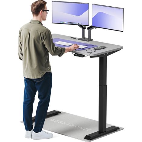 Desktronic Bureau assis debout HomeOne - 120x60cm - Noir/Gris