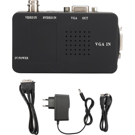 Convertisseur BNC vers VGA, noir, norme européenne, 100-240 V (1/5)