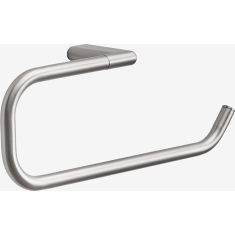 Toilettenhalter mural avec barre 30 cm pour salle de bain en acier inoxydable Rovent SKLUM Gris brossé (1/5)