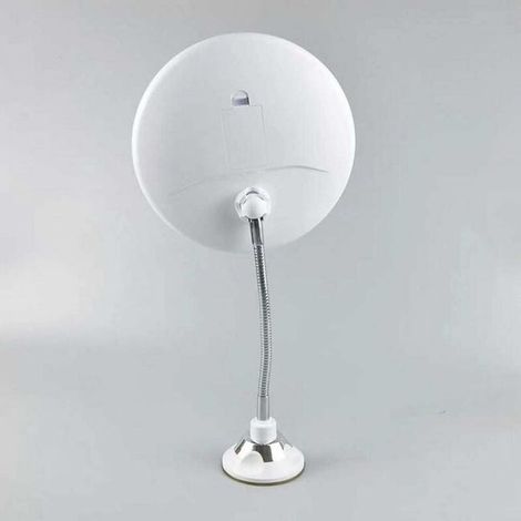 Specchio cosmetico a collo d'oca, ingrandimento 10x, illuminato a LED, con potente ventosa, girevole a 360 gradi, luce diurna, a batteria, s (1/4)