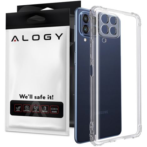 Funda protectora Alogy a prueba de golpes para Samsung Galaxy M53 5G transparente (1/5)