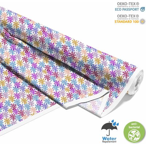 TESSUTI DECORATIVI PER ESTERNI OXFORD - Motivo fiori dipinti a colori (1/5)
