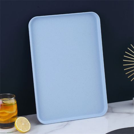 Plateau De Service - En Plastique Alimentaire - Résistant À La Déformation - Base Antidérapante - Pour Fruits Snacks Repas - 1 Pièce (1/3)