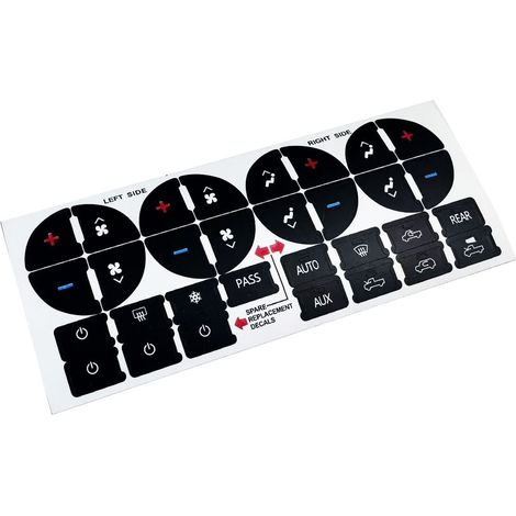Suitable for 31-button dashboard stickers for GMC and Chevrolet (2007-2013) as well as stickers for repairing air conditioning buttons on the dashboard.--DTEKGAZ (1/4)