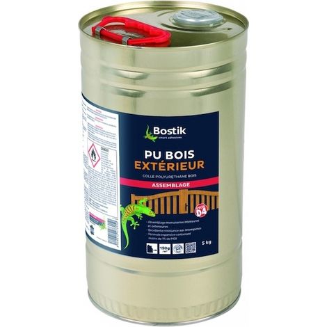 Colle polyuréthane BOIS EXTÉRIEUR - fût 5 Kg - BOSTIK (1/4)