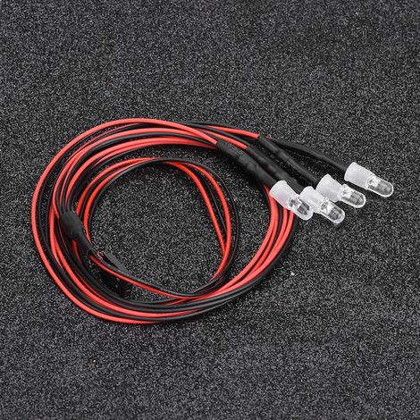 4 phares LED de 5 mm pour voiture RC (2 feux blancs) (1/5)