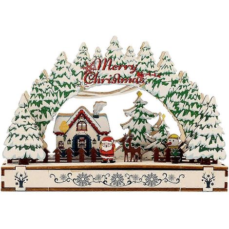 Weihnachts-3D-Bogen-Shop-Szene-Ornamente