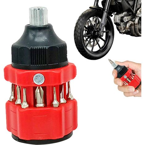 Cacciavite a cricchetto 12 in 1 con punte multiple - Set versatile di cacciaviti combinati per riparazioni fai-da-te (1/5)