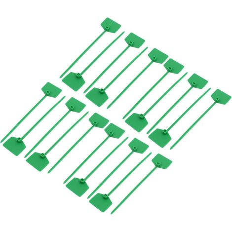 20 selbstsichernde Nylon-Kabelschuhe, 3 x 120 mm, grüne Drahtmarkierung, Kabelmarkierer