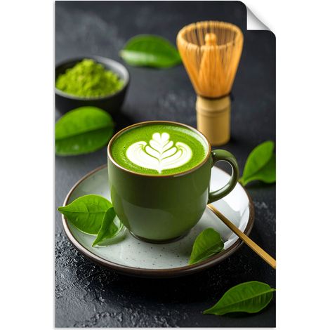 Selbstklebendes Poster – Wandsticker Matcha-Tee 70x100 cm