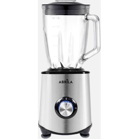 Batidora de vaso bruja acero/negro 1500w 2vel+pulso 4h. ac.inox.jarra cristal 1,5l protecc.,antidesliz.39,5x18,5x18cm