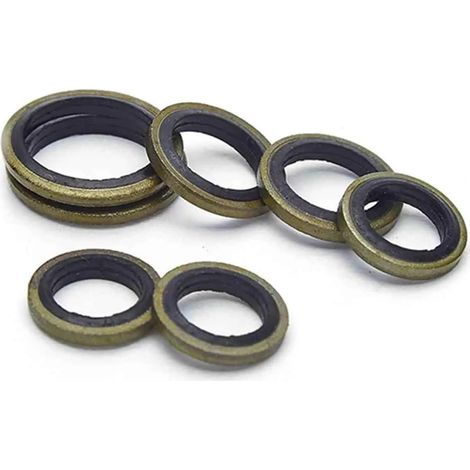 Rondelles d'étanchéité M4 à 18mm - Lot de 20 - NBR et Acier - Auto-centrantes pour Hydraulique - Usage Industriel - Diamètre 15mm (1/3)