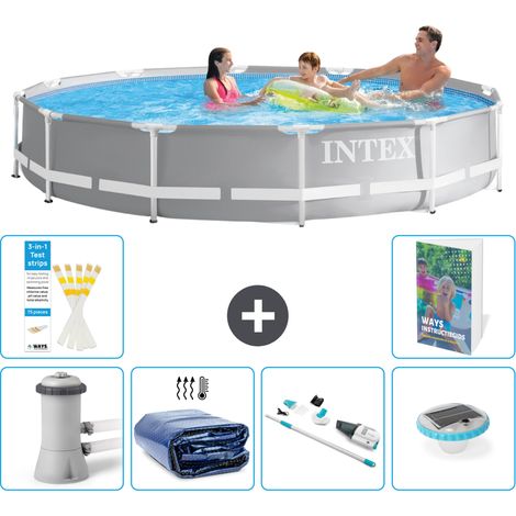 Prism Frame Pool Rund - 366x76 cm - 7-teilig S204