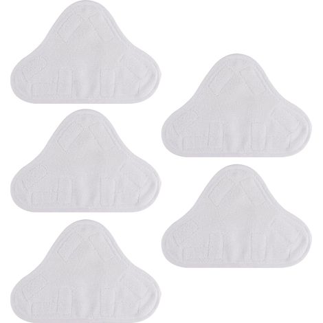 Tampon Microfibre - Pour Balai Vapeur X5 H20 - Lavable Machine - 7,5 x 9,75 Pouces - Lot de 5 (1/5)
