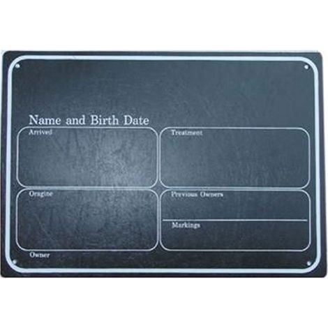 Plaque signalétique en plastique noir Boîte nominative pour la signalisation du cheval