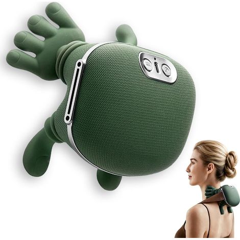 Masseur chauffant pour le cou et les épaules, massage électrique des tissus profonds 4D, masseur de mains réelles, 2000 mAh, masseur rechargeable par USB, porté autour du cou, de la taille, convient (1/5)