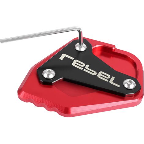(Rouge) Compatible avec HONDA REBEL CMX1100 CM1100 CMX 1100 2020-2022 Moto - Extension de béquille latérale CNC - Support/Plaque agrandissante maxpower (1/4)