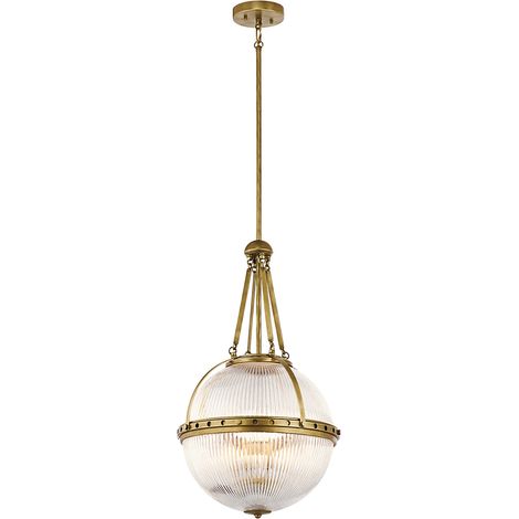 Elstead Aster - Sospensione a soffitto a 3 luci globo in ottone, attacco E14 (1/5)