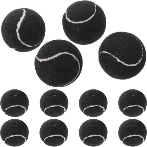 Lot de 12 protège-pieds chaise noirs prédécoupés en forme balles tenni (1/5)