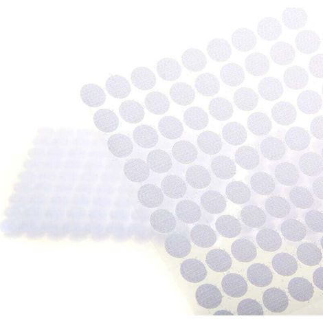 450 Paires 10mm Cercles avec Crochets et Boucles Auto-adhésifs, 900 Capsules Monnaies Arrière Hook & Loop Pastille Adhésif, Autocollantes Points Arrière Dots Coins, blanc, TKB5025 white (1/4)