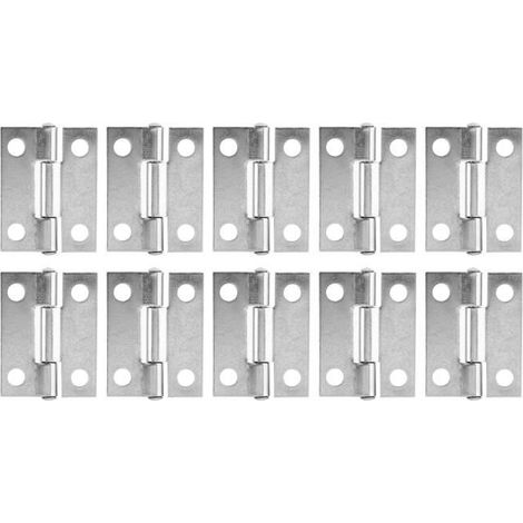 Charnières en acier inoxydable 10pcs pour porte et meubles (1/4)