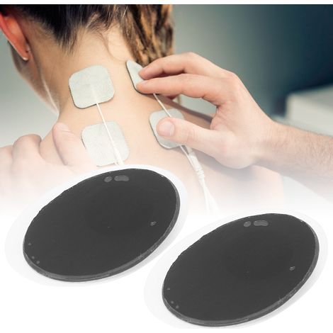 20 Pads Électrodes Physiothérapie 3x4cm, Patchs Ovales pour Électrostimulation et Massage Musculaire (1/5)