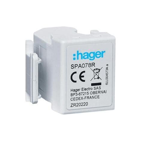 HAGER SPA078R FERNMELDEKONTAKT FüR KOMBIABLEITER SPA70XZ/SPA80XZ