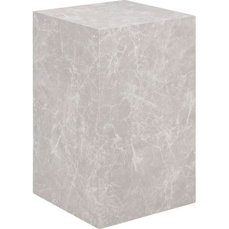 Tavolino d'appoggio Prague effetto marmo beige 30x30x50 cm