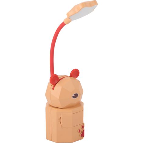 Lampe de bureau pour enfants, design dessin animé, col de cygne à 360°, protection des yeux, ABS sûr et non toxique, lumière chaude, lampe de lecture jaune (1/5)