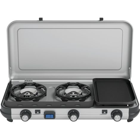 Campingaz – Réchaud à gaz 3 brûleurs – Puissance 4500W – Technologie Flameguard pour cuisson stable – Compact et transportable (1/5)