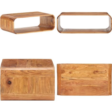 Table basse 90x50x30 cm Bois d'acacia massif - Table Basse - Meuble Salon - Table D'appoint - Acacia Massif - Design Vintage - Home & Living (1/5)