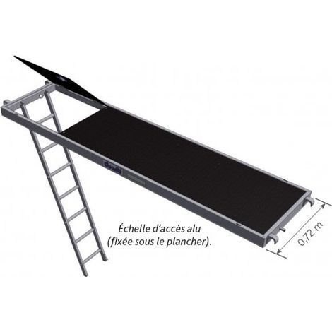 DUARIB - Plancher à trappe et échelle - pour échafaudages F3000, F3000 ALU et MULTI 4X - aluminium