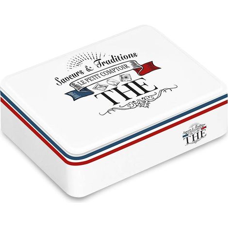 Boite blanche pour ranger le thé style Frenchy (1/2)