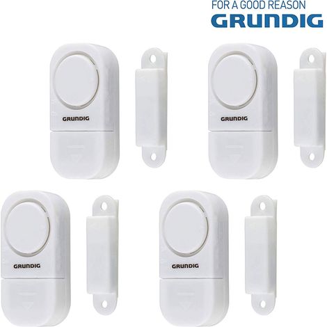 Grundig Set 4 pezzi Sistema allarme per Porte e Finestre con Interruttore 90 dB (1/5)