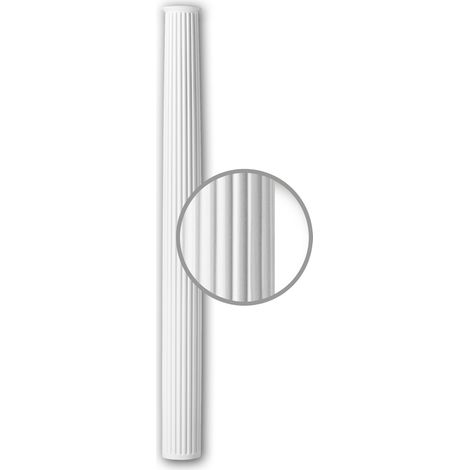 Profhome Decor – Fût de colonne décoratif Néo-Classicisme blanc – Mousse de polyuréthane rigide – Longueur 15,5 cm – Largeur 174,7 cm – Hauteur 15,5 cm