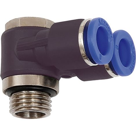Riegler Y-Winkelsteckverschraubung »Blaue Serie«, drehbar, G 1/8 a. Ø 6mm (1/3)