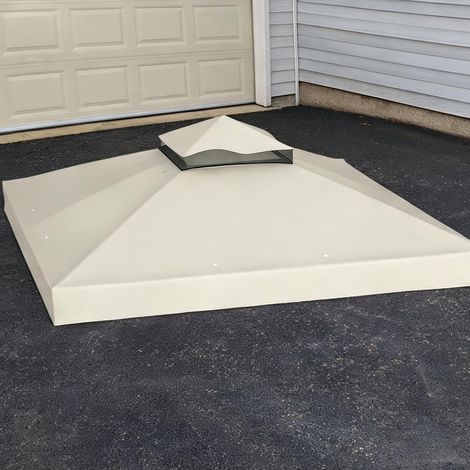 Tonnelle de jardin cremeweiß en polyester 300 x 300 x 1 cm (1/5)