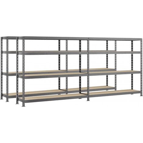 MODULO STORAGE Lot de 2 étagères double Rack MODULÖ - 290 x 50 cm - 8 plateaux (1/3)