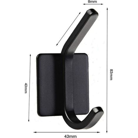 Klebehaken, Handtuchhaken, robuste Wandhaken, wasserfeste Türhaken aus Edelstahl, Küchen-/Badezimmerregale, rutschfeste Haken für Handtücher, Bademäntel und Taschen (1/5)