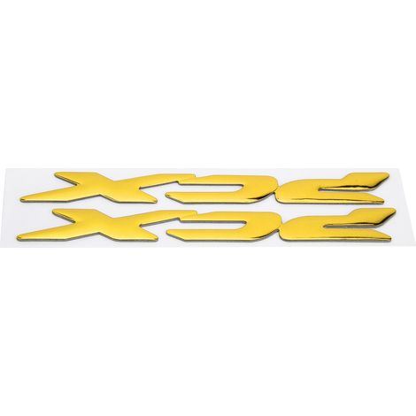 Paar flexible 3D-Motorradaufkleber aus Kunststoff, Seitenlogo-Aufkleber für Honda PCX 150/125 2017–2019, gelb (1/5)