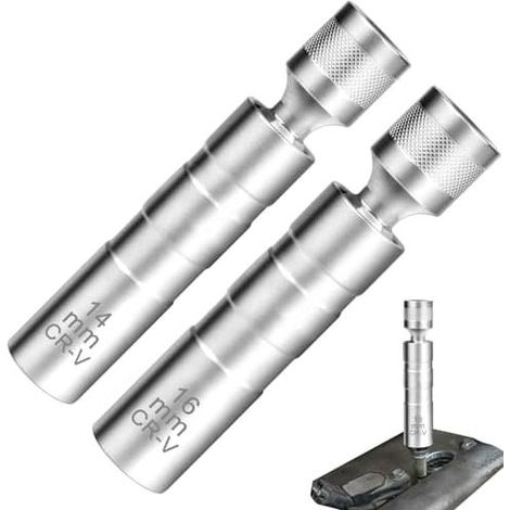 Set mit 2 Zündkerzenschlüsseln, effizientes Werkzeug zum Entfernen von Zündkerzen aus Aluminiumlegierungen, Antriebszubehör, Präzisionsreparaturen an Fahrzeugen und Traktoren - (1/5)